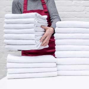 Towel Laundry Towels Being Stacked 300X300